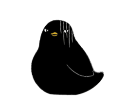 Black bird(Japanese style) sticker #13211925