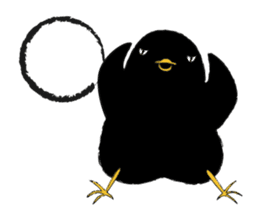 Black bird(Japanese style) sticker #13211926