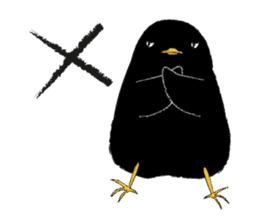 Black bird(Japanese style) sticker #13211927