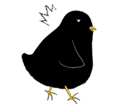 Black bird(Japanese style) sticker #13211928