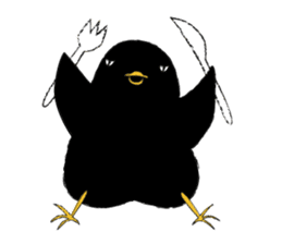 Black bird(Japanese style) sticker #13211946