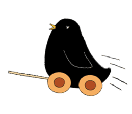 Black bird(Japanese style) sticker #13211949