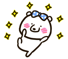 A white bear conveys an obedient feeling sticker #13213034