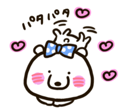 A white bear conveys an obedient feeling sticker #13213061