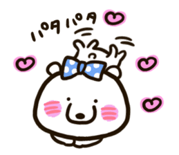 A white bear conveys an obedient feeling sticker #13213061