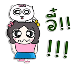 Miss. satomi and dog.^^ sticker #13214940