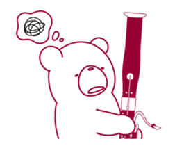 The bear "UGOKUMA" He plays a bassoon.2 sticker #13216463