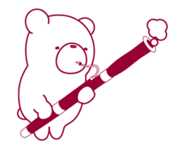 The bear "UGOKUMA" He plays a bassoon.2 sticker #13216466