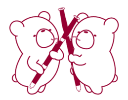 The bear "UGOKUMA" He plays a bassoon.2 sticker #13216476