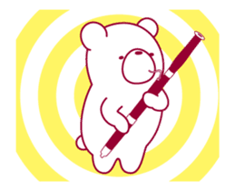 The bear "UGOKUMA" He plays a bassoon.2 sticker #13216483