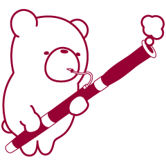 The bear "UGOKUMA" He plays a bassoon.2
