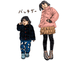 Funny Face Sisters of Japan will heal U. sticker #13216501