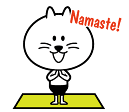 yoga cat ojas english sticker #13217990