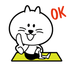 yoga cat ojas english sticker #13218005