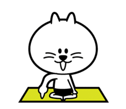 yoga cat ojas english sticker #13218013