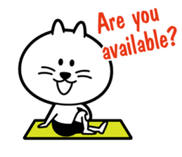 yoga cat ojas english sticker #13218019
