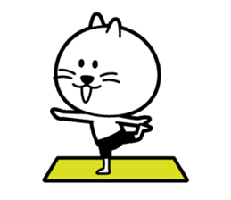 yoga cat ojas english sticker #13218022