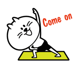 yoga cat ojas english sticker #13218027