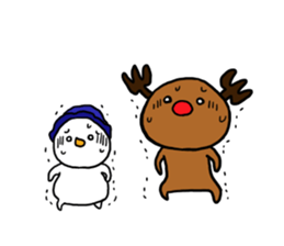 snowman&reindeer sticker #13218937