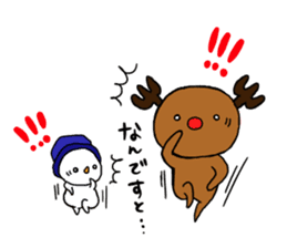 snowman&reindeer sticker #13218945