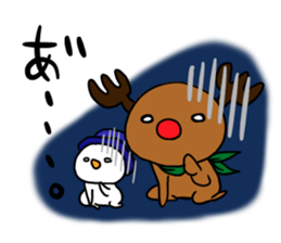snowman&reindeer sticker #13218949
