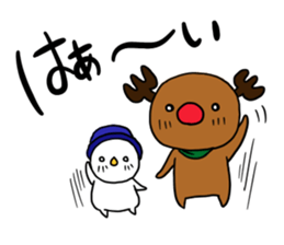 snowman&reindeer sticker #13218953