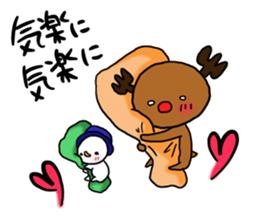 snowman&reindeer sticker #13218954