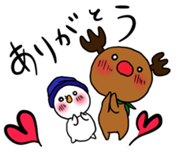 snowman&reindeer sticker #13218957