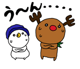 snowman&reindeer sticker #13218958