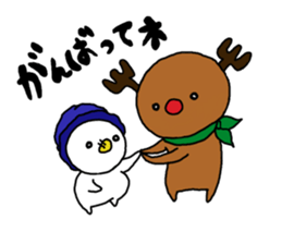 snowman&reindeer sticker #13218962