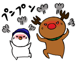 snowman&reindeer sticker #13218968