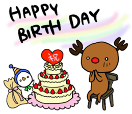 snowman&reindeer sticker #13218972