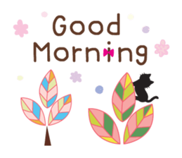 Black cat of ayuco North European ver 2 sticker #13219287