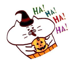 Kansai dialect Uncle cat halloween sticker #13220313