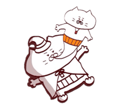 Kansai dialect Uncle cat halloween sticker #13220322
