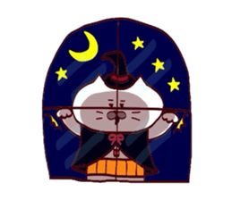 Kansai dialect Uncle cat halloween sticker #13220332