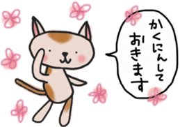 The cat answered by a respect language sticker #13221064