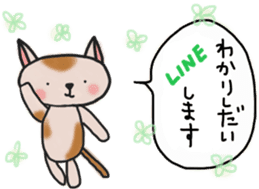 The cat answered by a respect language sticker #13221072