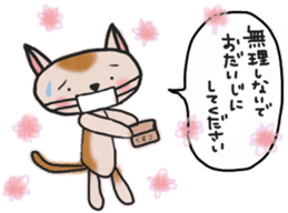 The cat answered by a respect language sticker #13221077