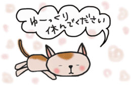 The cat answered by a respect language sticker #13221079