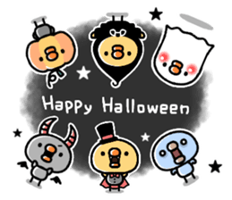Sticker of a small chick halloween ver. sticker #13222200
