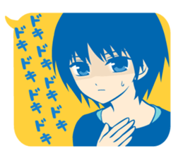 Colorful lovely girl sticker #13223451