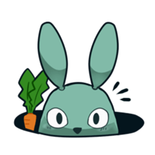 Calm rabbit sticker #13225514