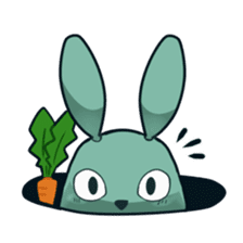 Calm rabbit sticker #13225514