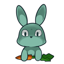 Calm rabbit sticker #13225516