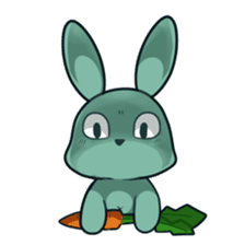 Calm rabbit sticker #13225516