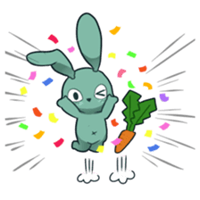 Calm rabbit sticker #13225519
