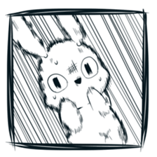 Calm rabbit sticker #13225528