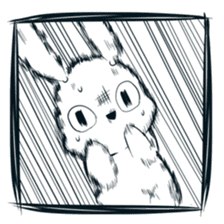 Calm rabbit sticker #13225528