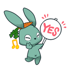 Calm rabbit sticker #13225534